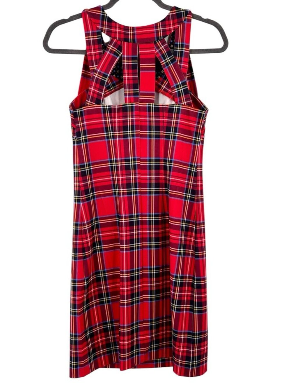 GRETCHEN SCOTT Women's Red Plaid Sleeveless Isosceles Sheath Dress NWT XS - Picture 7 of 7
